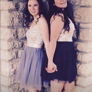 Strapless lavender dress